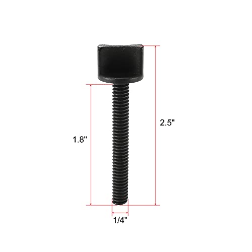 Uxcell 1/4" X 2 Inches Thumb Screw Bolt Hand Driven Spade Plastic Screws British Standard Thread For Rc Model Aircraft 10 Pcs #TOP1