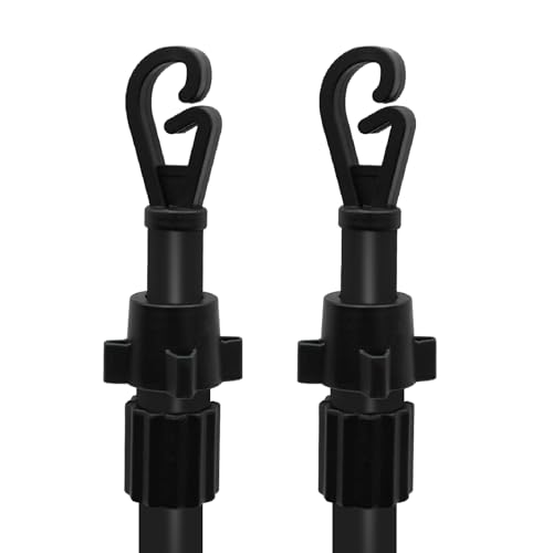 Crystals 2X Washing Line Pole, Laundry Support clothes props for washing line outside, Heavy Duty Extendable Washing Line Prop from 1.25 to 2.4M