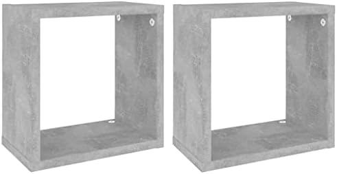 vidaXL 4x Wall Cube Shelf Home Living Room Furniture Shelving Ledges Storage Hanging Floating Shelf Wall Unit Cube Organiser Set Black
