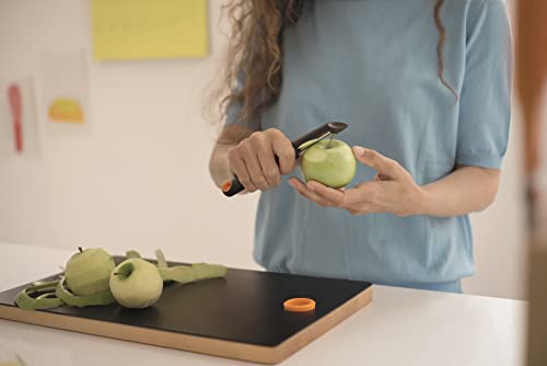 Foto von Fiskars Schäler mit beweglicher Klinge, Länge: 18 cm, Stahl/Kunststoff, Functional Form, Schwarz/Orange, 1014419