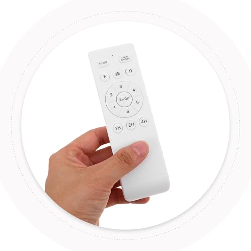 Miniatura 4 de Hemobllo Control Remoto Para Ventilador De Techo Blanco Ajuste De 6 Velocidades Y Temporizador De 1 2 4 Horas Para Lámpara Ventilador Techo Diseño Fácil De Usar