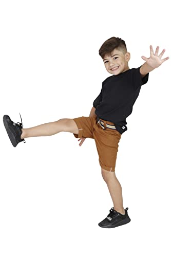 Bermuda Infantil Sarja Masculino (Caramelo, 6)