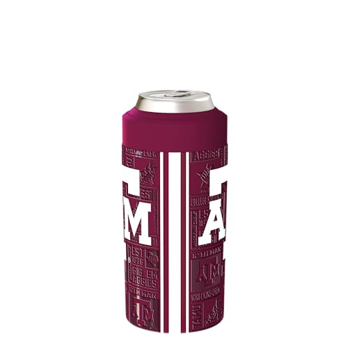 Image of Frost Buddy Universal Can Cooler - Fits 12 & 16 oz (Texas A&M Aggies | 3D) | 20x colder, cold up to 24 hrs | Fits slim cans & bottles | Sleek, lightweight design | No sweat, no condensation