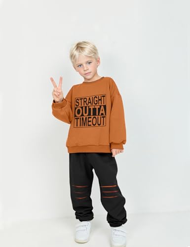 Image of TUEMOS Toddler Boy Clothes Sweatsuits Fall Winters Boy Outfits