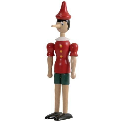 Marionetta snodabile. Marionetta in legno, Pinocchio, Disney, burattino, snodabile, artigianale, multicolore (30 cm)