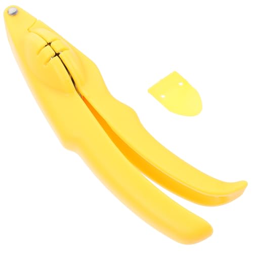 DECORNIJIA Abridor de Castañas Pinzas de Acero Inoxidable, Mango Ergonómico de Plástico Amarillo, Resistente Corrosión, Herramienta Práctica para Abrir Nueces y Castañas en Cocina Doméstica