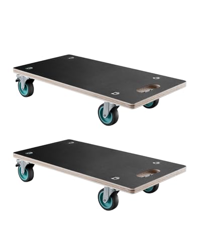 Plataforma rodante para muebles VEVOR de 574x290x117 mm, soporte de 250 kg y ruedas anti-ruido, 2 ud