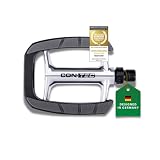 CONTEC Fahrradpedal 1Boot, rutschfeste MTB & Trekking Pedal, Aluminium mit Reflektoren, CrMo-Achse, für E-Bike, Rennrad, BMX, Kinderfahrrad & Urban-Bikes, Paar, Schwarz, 9/16'