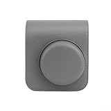 immagine prodotto Tracolla regolabile Retro PU pelle fotocamera borsa per Instax Mini41 con chiusura magnetica e tasca posteriore per foto (grigio)