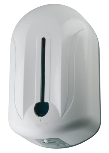 JVD Distributeur Savon Saphir Compatible Gel hydroalcoolique Blanc - Compatible Savon Gel - Automatique Via Infrarouge - Anti-vandalisme - Matériel Professionnel
