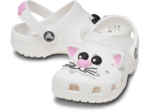 Crocs Classic I AM Clogs (Toddler) White/Pink Tweed Cat 4 Toddler M