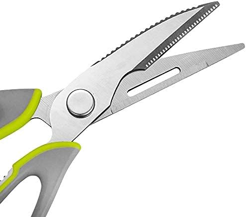 Kitchen Scissors Kitchen Shears Fashion Stainless Steel Multifunction Demountable Cover(Black Green)
