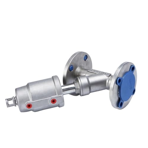 Vanne d'angle pneumatique inox DN25 robuste à brides NC - 2