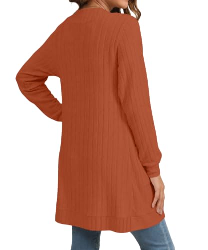 Image of YSYOKOW Cardigan Sweaters for Women Long Sleeve Open Front with Pockets | Long Cardigans for Women Lightweight Soft Casual Dressy Loose Fit Cardigan Sweater with Pockets for Work and Office
