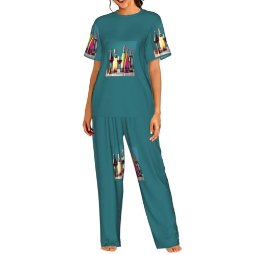 Pyjama court femme anti-transpiration vêtement de nuit léger et ultra doux