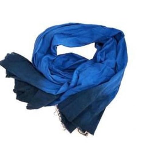 Moroccan Scarf, Long Tuareg Moroccan Scarf Blue Color Ethnic Turban Sahara Berber Handmade Unisex Adult