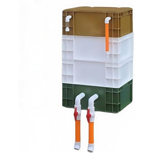 WhiteForest 【新登場】水槽フィルター 池用大型フィルターキット 外部水循環システムDIY ターンオーバーボックス水槽フィルター フィルタードリップボックス - ポンプとフィルターメディアなし (M-4段-B)