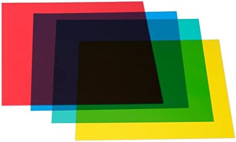 Neewer 12x12inches/30x30centimeters 4-Color Correction Gels Light Filter Transparent Film Sheet for Flash Strobe: Red Yellow Green Blue