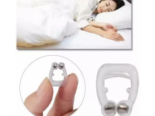 Clip Nasal Anti Ronco Magnético Original Com Imã Silicone com Ponta Magnética Leve e Confortável Par