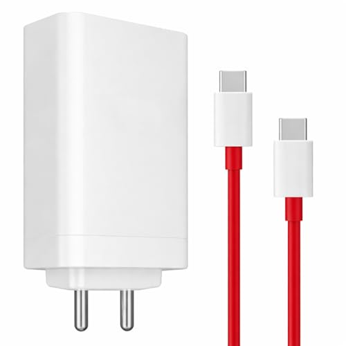 Image of 160W Charger Set with Cable Ultra Fast Charging Compatible with OnePlus 12R 12 11 11R 10 Pro 10R 10T 9R 9 Pro 9RT Nord CE4 CE3 - White with SIX Months Replacement Warranty