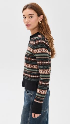 Vince Women's Fair Isle Polo Sweater4