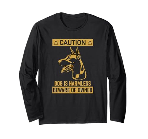 Funny Sign Beware of Owner Doberman Pinscher Dog Lover ����T�V���c