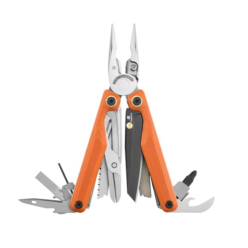 LEATHERMAN (���U�[�}��) �}���`�c�[�� Wave Alpha 18�@�\ MagnaCut���n G10�n���h�� 25�N�ۏ� �o�R �ނ� �A�E�g�h�A �O���[�� (Cascadia)