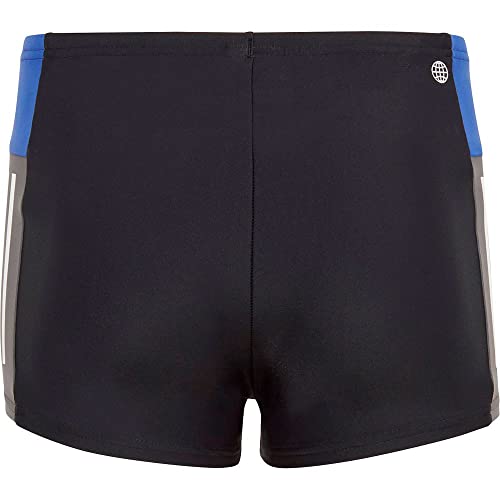 adidas Jungen Colourblock 3-Stripes Swim Boxers, Black/Semi Lucid Blue/Grey Six/White, 5-6 Years