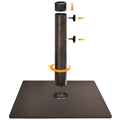 EliteShade USA Up to 160 lbs Heavy Duty Square Umbrella Base, Steel Plate Patio Umbrella Stand Holder for Outdoor Market Garden or Patio Table, Bonus 18.5" Weight Sandbag (Sand Not Included), Bronze by EliteShade - Used condition - Image 2