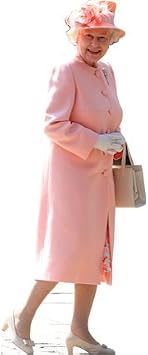 H10086 Queen Elizabeth II Pink Cardboard Cutout Standee Standup