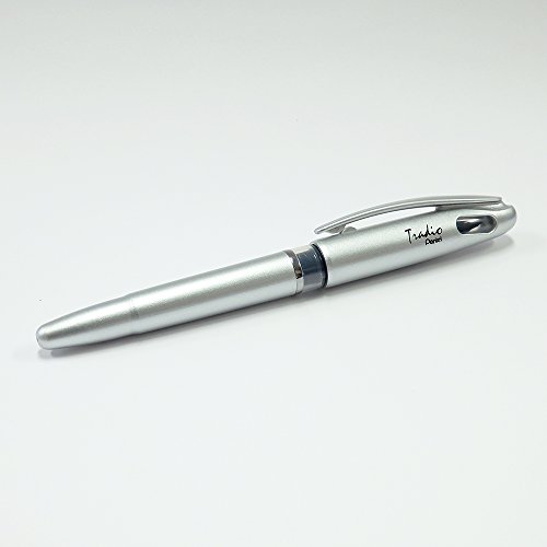 Pentel Tradio Trj74-A Fountain Pen - Black With Silver Barrel #TOP1