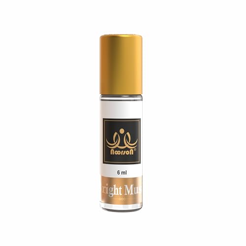 Image of Bright Musk Attar 6ml | Long Lasting Alcohol-Free Perfume Oil | Premium White Musk Fragrance for Men & Women | Roll-On Ittar | Natural & Concentrated Aroma | Unisex Luxury Attar | Natural & Skin Friendly | Travel Size Roll-On