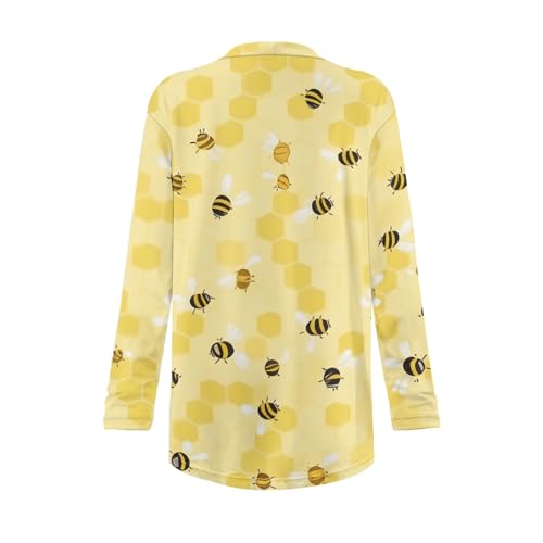 Image of Forchrinse Red Ladybug Cardigan for Women Causal Long Sleeve Open Front Cardigans Sweater Fashion 2024 Fall Coat with Pockets