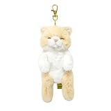サンレモン ひざねこ すやすや キーチェーン CR 8×10×24cm バッグチャーム キーホルダー アニマル かわいい 猫 ネコ P-1943