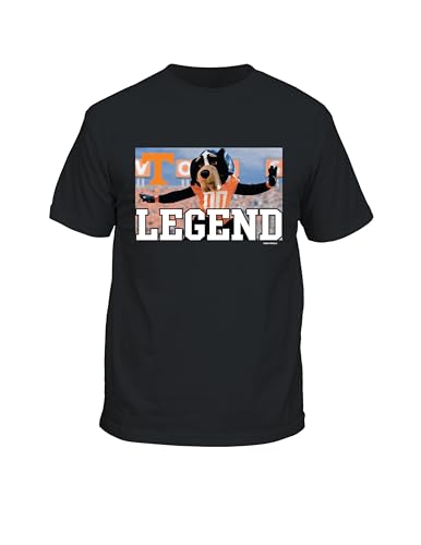 New World Graphics Tennessee Vols Mascot Legend T-Shirt, Comfort Colors Black - Officially Licensed Collegiate Apparel (US, Alpha, Large, Regular, Regular, Black, Tennessee Volunteers)