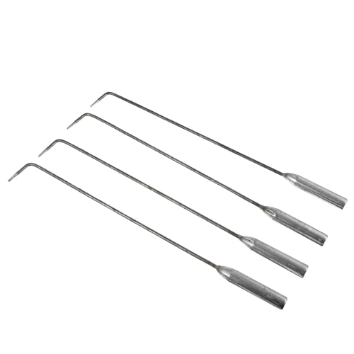 Mipcase 4 pezzi Attizzatoio Barbecue in Acciaio Resistente Utensili Robusti Antiruggine per Pulizia Cenere e Fuoco Esterno Ganci Resistenti per Caminetti e Bracieri