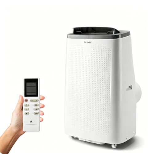 Image of Garvee 14,000 BTU Portable Air Conditioner, 9,300 BTU SACC 3-in-1 AC Unit | for Rooms Up to 750 Sq. Ft., Cooling, Dehumidifier & Fan, Remote Control, 24H Timer, Sleep Mode, Window Vent Kit