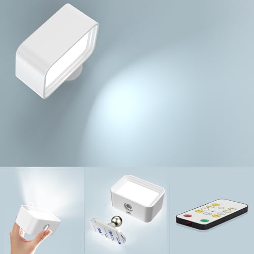 2 Lampade Per Quadri Wireless Con Telecomando - LED Ricaricabile 1200mAh, 3 Modalità Luce - Sensore Movimento - Foto 5
