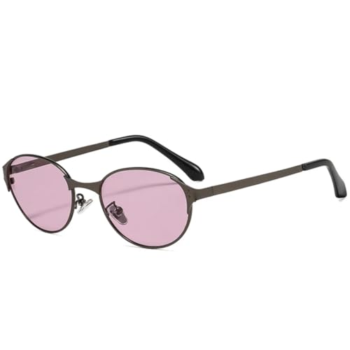 Lunettes de soleil ovales en métal pour conduite sans éblouissement avec style