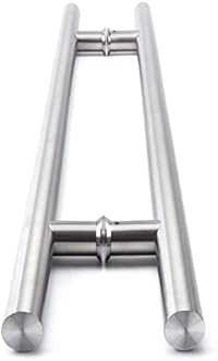 10432 Belle Modern Stainless Steel Sus304 Entrance Entry Commercial Office Store Front Door Handlesets Timber Wood Door Pull Push Handles Double-sided (24 Inches /600x32mm)