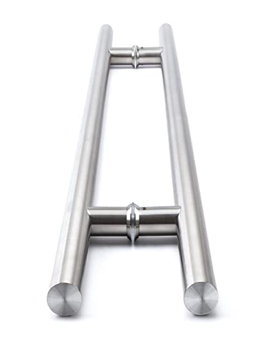 10432 Belle Modern Stainless Steel Sus304 Entrance Entry Commercial Office Store Front Door Handlesets Timber Wood Door Pull Push Handles Double-Sided (24 Inches /600X32Mm) #TOP1