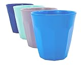 Canette Stylish Unbreakable Tumblers - 4 pack - Classic French Design - Dishwasher safe and BPA Free