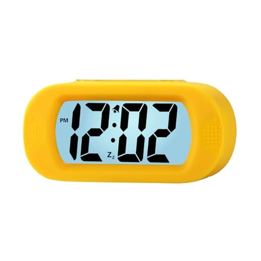 Plumeet Kids Alarm Clock Large Digital LCD Travel Alarm Clocks with Snooze and Night Light