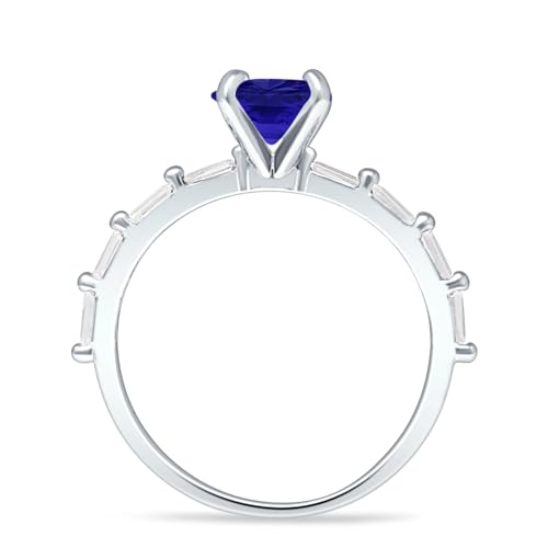 OMRANII Art Deco Emerald Cut Solitaire Vintage Style Sparkling Baguette Cubic Zirconia Wedding Engagement Ring Solid 925 Sterling Silver3