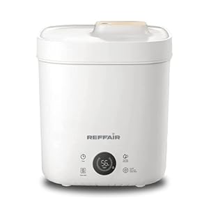 Reffair Caligo 500 Smart Ultrasonic Humidifier | Cool & Warm Mist With Timer Function - Work All Seasons | Top-Fill Design & Led Display | Aroma Oil Diffuser | Automatic Mode (Natural Wood) - 4 L