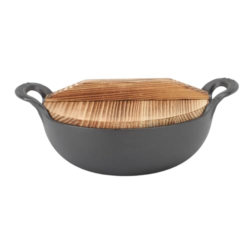 Wok de Hierro Fundido con Base Plana 20 cm miniatura 3