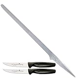 Klinge & Griff : japanischer high-quality Pure Type 301 Stahl - rostfrei - Länge 30,5 cm - flexibel - Griff 18/10 Stahl - ergonomisch für optimale Haltung gestaltet