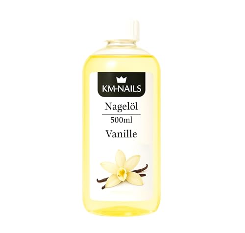 Huile pour ongles hydratante KM-Nails 500 ml pour fortifier et parfumer à la vanille