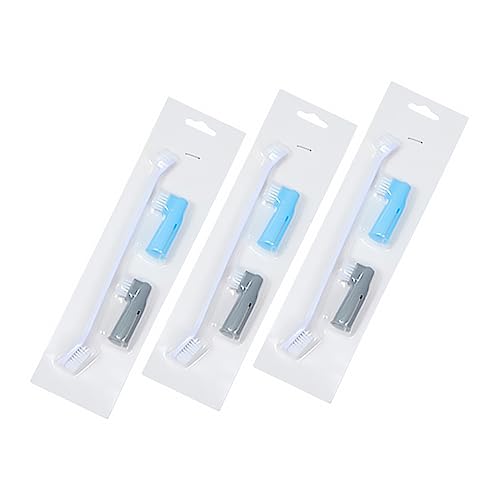 BESPORTBLE 3Pcs Cat Dog Toothbrushes and Finger Tooth Brushes for Cleaning for Cats and Dogs Randomly Packed