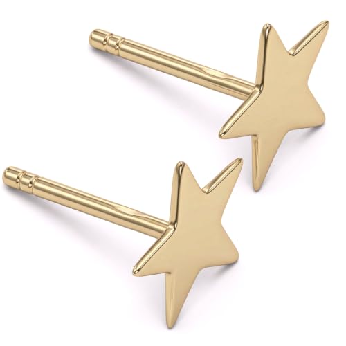 Boucles d'oreilles or 18 carats bouton pressoir contre la perte